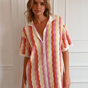 YLLW The Label Felix Knit Dress - Sorbet